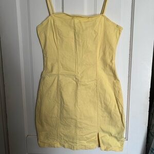 H&M Yellow Mini Slip Dress